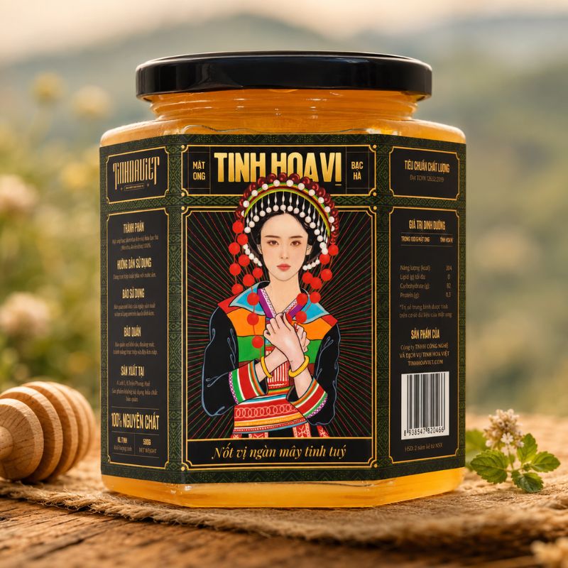 Mật ong bạc hà Tinh Hoa Vị (680g)
